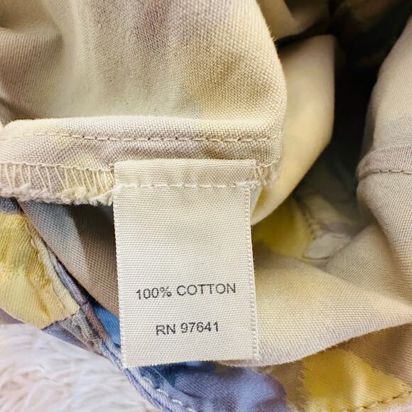 J Jill pastel floral 100% cotton skirt Sz 10P - Picture 7 of 10